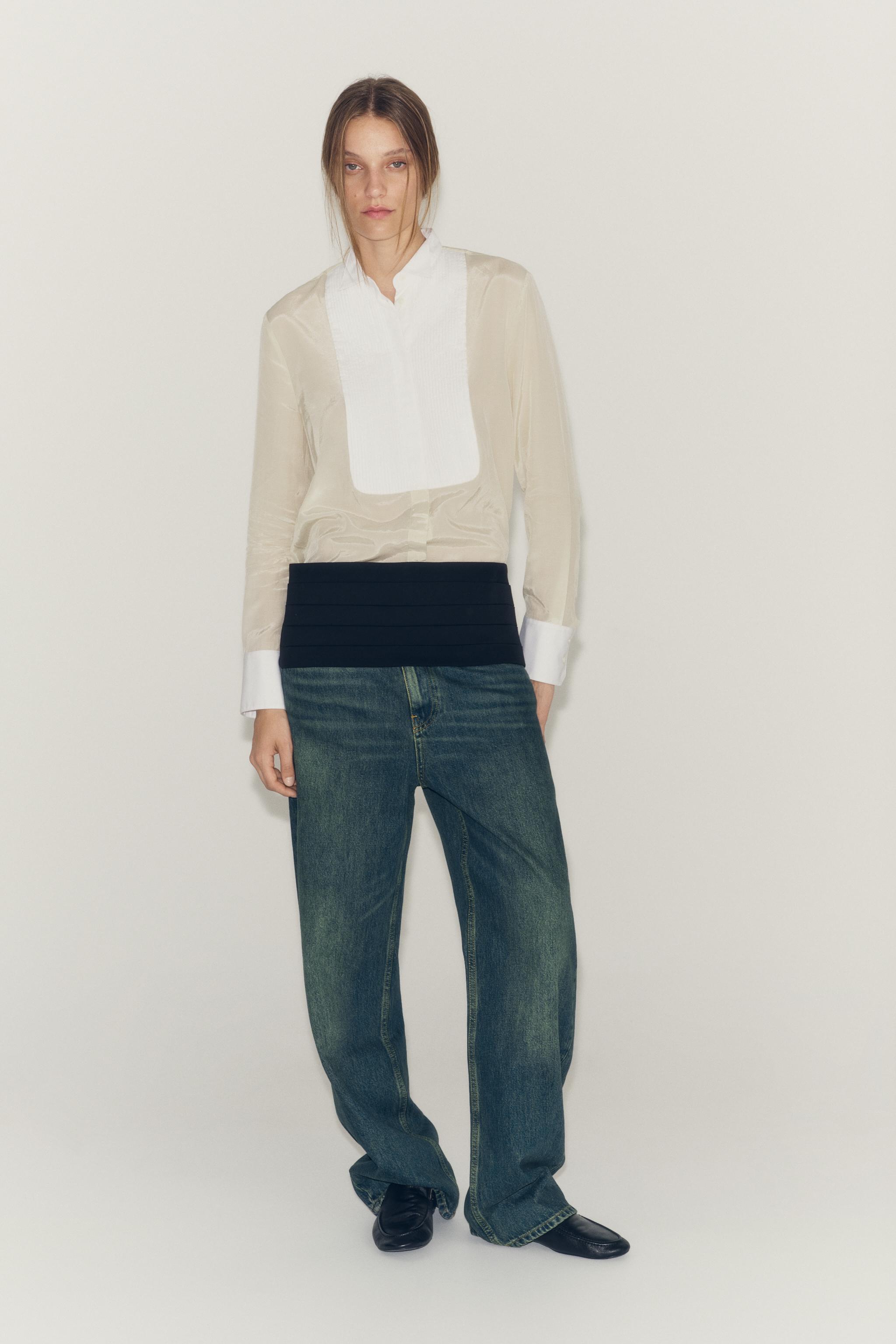 CHEMISE PLASTRON CONTRASTE ZW COLLECTION